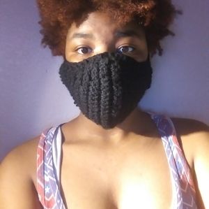 Fashion statement crocheted face masks